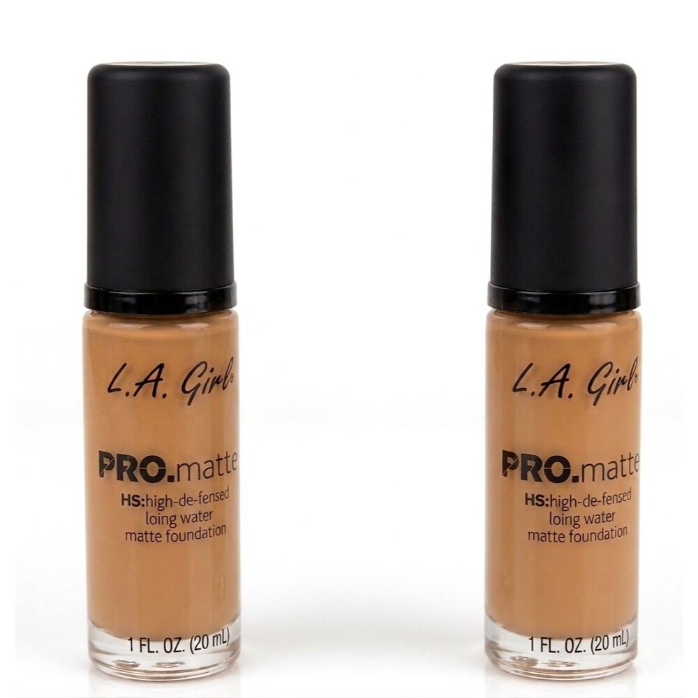 Lot of 2 L.A. Girl Pro.matte HD High-Definition Foundation "Soft Honey" GLM677